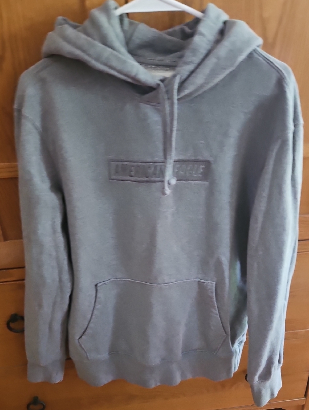 American Eagle Outfitters Men's Washed Gray Pullover Hoodie BOGO
